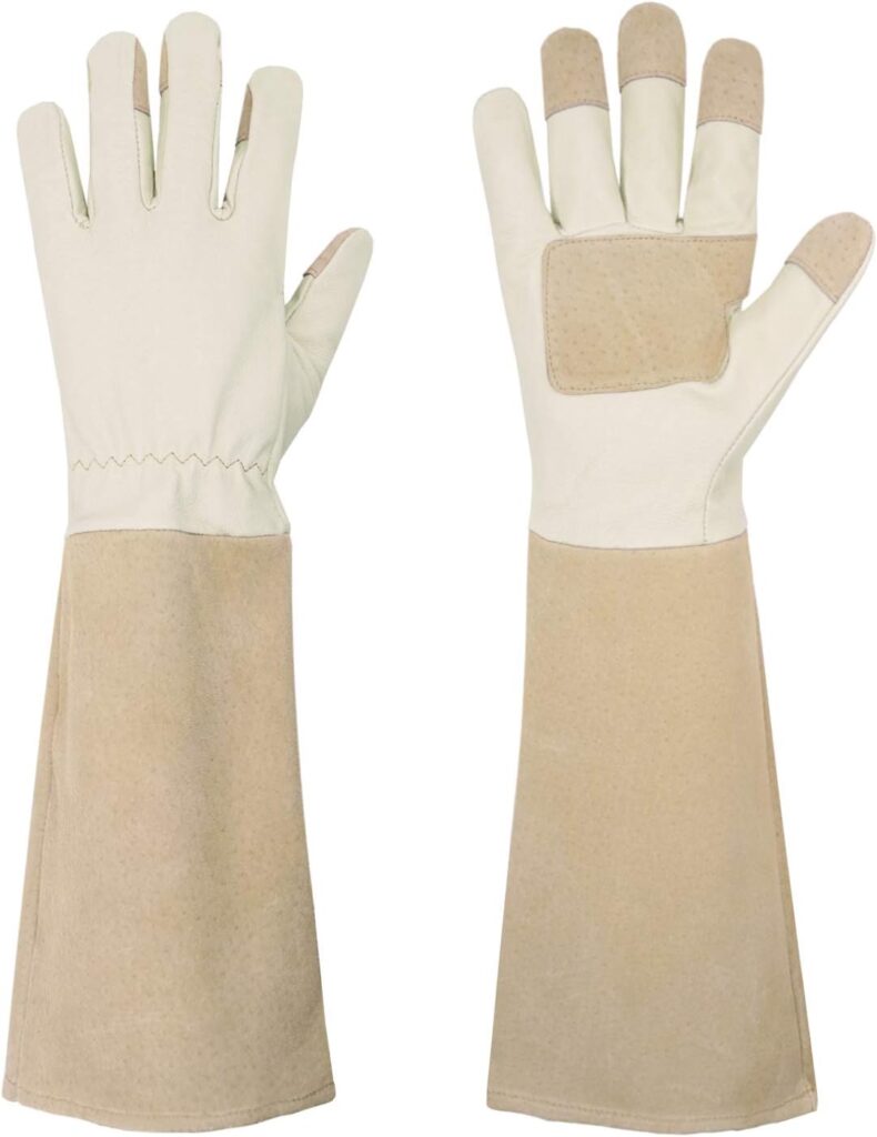 HANDLANDY Thorn Proof Leather Gardening Gloves