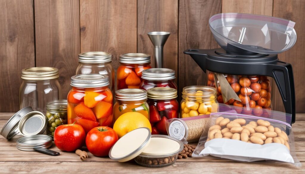 tools and supplies for food preservation